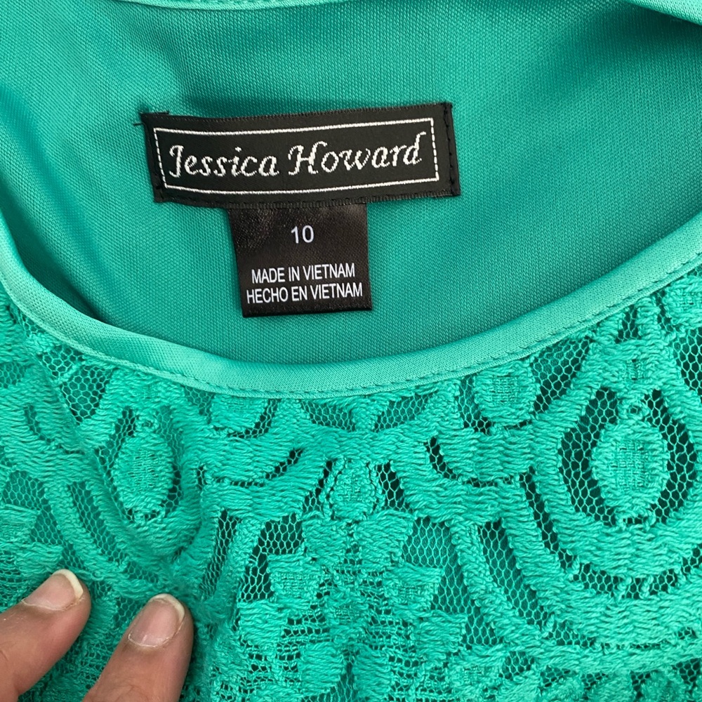 Jaasica howard dress ,green color size 10